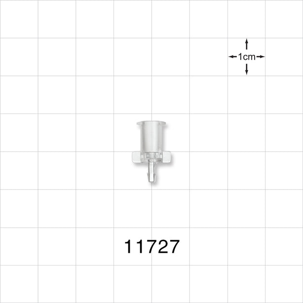 Female Luer Lock, Barbed, Clear - Fits 1/16 inch ID Tubing (0.063 inch, 1.59 mm) - 11727