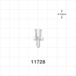 Female Luer Lock, Barbed, Clear - Fits 3/32 inch ID Tubing (0.094 inch, 2.38 mm) - 11728