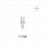 Female Luer Lock, Barbed, Clear - Fits 1/8 inch ID Tubing (0.125 inch, 3.18 mm) - 11729