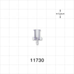 Female Luer Lock, Barbed, Clear - Fits 1/16 inch ID Tubing (0.063 inch, 1.59 mm) - 11730