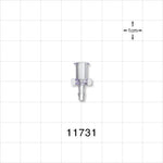 Female Luer Lock, Barbed, Clear - Fits 3/32 inch ID Tubing (0.094 inch, 2.38 mm) - 11731