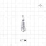 Male Luer Lock, Tubing Port w/Breakable Tip, Clear - 0.262 inch OD (6.65 mm) - 11759