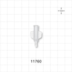Female Luer Lock, Barbed, Clear - Fits 3/32 inch ID Tubing (0.094 inch, 2.38 mm) - 11760