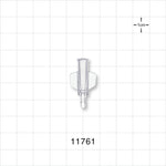 Female Luer Lock, Barbed, Clear - Fits 3/32 inch ID Tubing (0.094 inch, 2.38 mm) - 11761