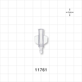 Female Luer Lock, Barbed, Clear - Fits 3/32 inch ID Tubing (0.094 inch, 2.38 mm) - 11761