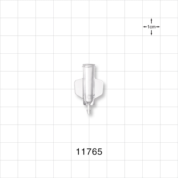 Female Luer Lock, Barbed, Clear - Fits 1/16 inch ID Tubing (0.063 inch, 1.59 mm) - 11765