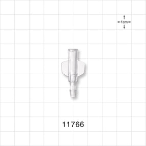 Female Luer Lock, Barbed, Clear - Fits 1/8 inch ID Tubing (0.125 inch, 3.18 mm) - 11766