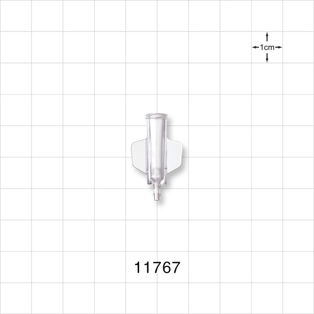 Female Luer Lock, Barbed, Clear - Fits 1/16 inch ID Tubing (0.063 inch, 1.59 mm) - 11767