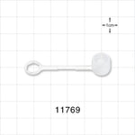 Male Luer Cap, Non-Vented w/Strap, Natural - 0.277 inch ID Application Loop (7.03 mm) - 11769