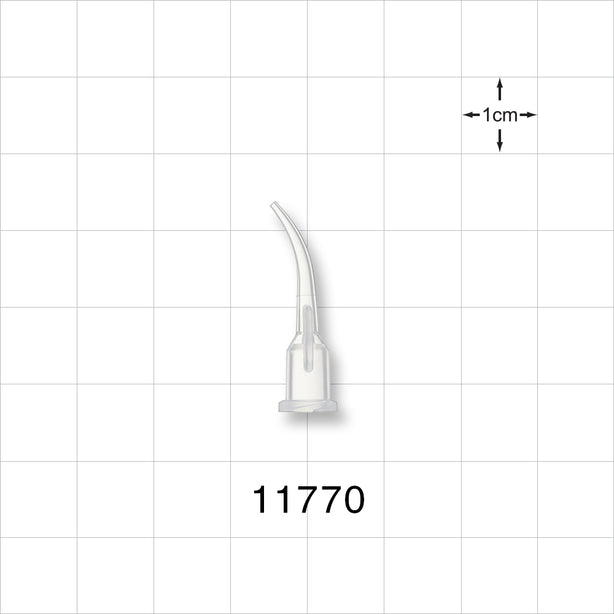 Fine Curved Dispensing Tip, Female Luer Lock, Natural -  - 11770