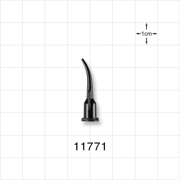 Fine Curved Dispensing Tip, Female Luer Lock, Black -  - 11771