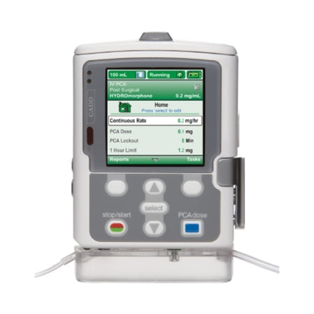 Smiths Medical Used Ambulatory Infusion Pump with PharmGuard CADD®-Solis VIP Blue 4 Alkaline AA Batteries; AC Adapter; Rechargeable Battery Pack MDL 2120, US English 0 to 10 in 0.01 mL Increments 320 X 320 Pixel Color LCD - Each - 21-2120-0105-01-EA
