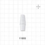 Straight Connector, Tubing Port, Stepped, Natural - 0.32 inch ID/0.38 inch OD x 0.33 inch - 0.47 inch OD (8.13 mm/9.65 mm x 8.38 mm - 11.94 mm) - 11805