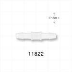 Straight Connector, Barbed, Natural - Fits 5/32 inch ID Tubing (0.156 inch, 3.97 mm) - 11822