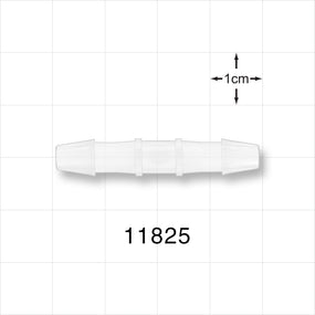 Straight Connector, Barbed, Natural - Fits 3/16 inch ID Tubing (0.188 inch, 4.76 mm) - 11825