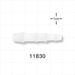 Straight Connector, Reducer, Barbed, Natural - Fits 1/4 inch x 5/32 inch ID Tubing (0.25 inch x 0.156 inch, 6.35 mm x 3.97 mm) - 11830