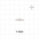 Straight Connector, Barbed, Natural - Fits 3/32 inch ID Tubing (0.094 inch, 2.38 mm) - 11904