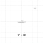 Straight Connector, Reducer, Barbed, Natural - Fits 3/32 inch x 1/16 inch ID Tubing (0.094 inch x 0.063 inch, 2.38 mm x 1.59 mm) - 11910