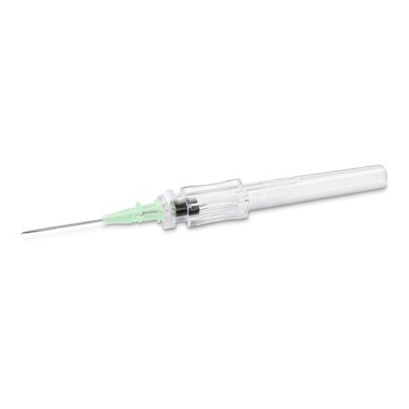 MedSource International Peripheral IV Catheter TrueSafe™ Comfort™ 18 Gauge 1.16 Inch Button Retracting Safety Needle - Box of 50 - MS-843182-BX