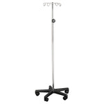 Dukal IV Stand Floor Stand Tech-Med 4-Hook 5-Leg, Casters, 20 Inch Base - Each - 4356-SS-EA