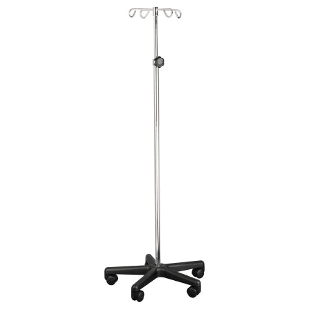Dukal IV Stand Floor Stand Tech-Med 4-Hook 5-Leg, Casters, 20 Inch Base - Each - 4356-SS-EA