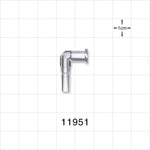 Elbow Connector, Female Luer Lock, Male Luer Slip, Clear -  - 11951