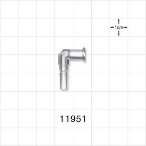 Elbow Connector, Female Luer Lock, Male Luer Slip, Clear -  - 11951