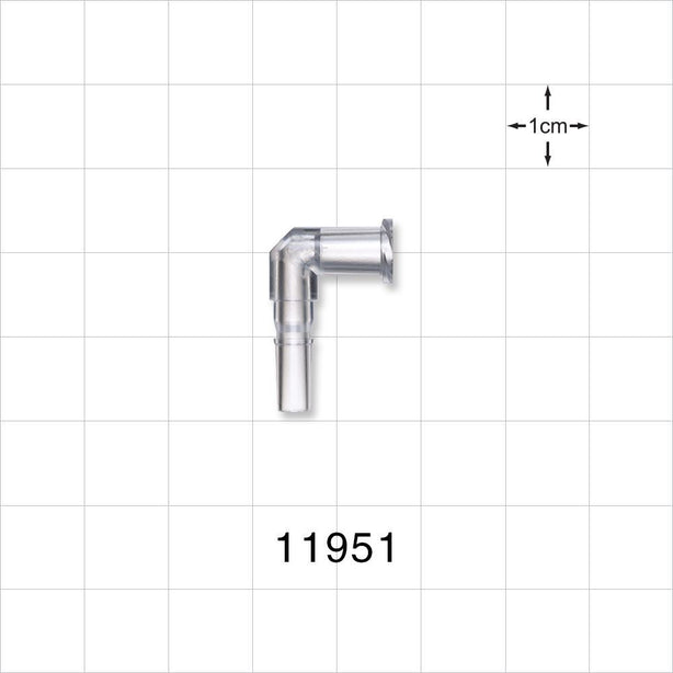 Elbow Connector, Female Luer Lock, Male Luer Slip, Clear -  - 11951