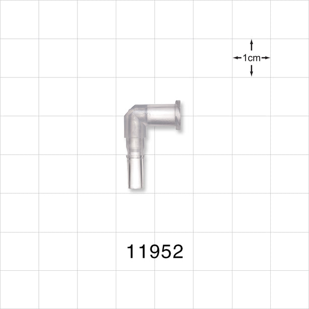 Elbow Connector, Female Luer Lock, Male Luer Slip, Clear -  - 11952