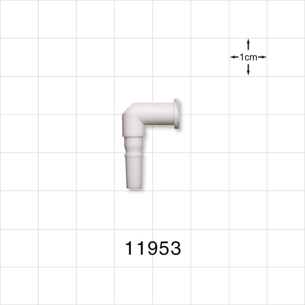 Elbow Connector, Female Luer Lock, Male Luer Slip, White -  - 11953