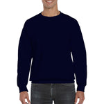 Gildan Activewear Crew Neck 12000 Unisex Crew-Neck Sweatshirt, Navy, Size S - MDL-12000NVYS - 1 Each
