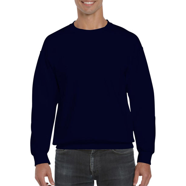 Gildan Activewear Crew Neck 12000 Unisex Crew-Neck Sweatshirt, Navy, Size S - MDL-12000NVYS - 1 Each