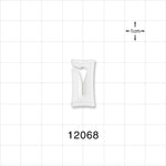 Open Jaw Slide Clamp, White - Fits 0.078 inch - 0.098 inch OD Tubing (1.98 mm - 2.5 mm) - 12068