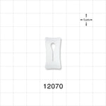 Slide Clamp, White - Fits 0.079 inch OD Tubing (2.01 mm) - 12070