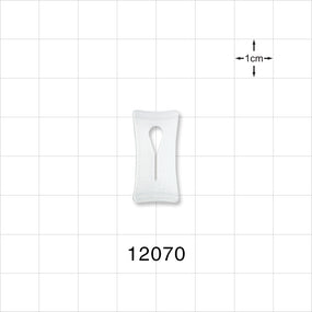 Slide Clamp, White - Fits 0.079 inch OD Tubing (2.01 mm) - 12070