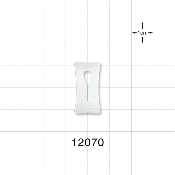Slide Clamp, White - Fits 0.079 inch OD Tubing (2.01 mm) - 12070