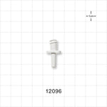 Female Luer Lock, Tubing Port, White - 0.099 inch ID/0.156 inch OD (2.51 mm/3.96 mm) - 12096