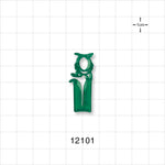 Open Jaw Slide Clamp with Tubing Holder, Green - Fits 0.079 inch OD Tubing (2.01 mm) - 12101
