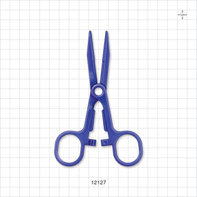Single-Use Locking Kocher Forceps, Blue - 5.5 inch (140 mm) - 12127