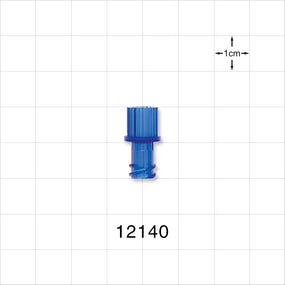 Female Luer Cap, Non-Vented, Blue -  - 12140