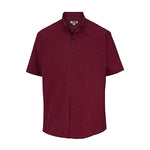 Edwards Garment CO Work 1245 013 T Men's Short Sleeve Poplin Shirt, Lightweight, Burgundy, Size 2XL - 1 Each