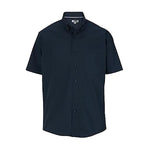 Edwards Garment CO Work 1245 007 T Men's Short Sleeve Poplin Shirt, Lightweight, Navy, Size XL - 1 Each