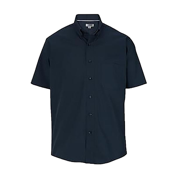 Edwards Garment CO Work 1245 007 Men's Short Sleeve Poplin Shirt, Lightweight, Navy, Size XL - 1 Each