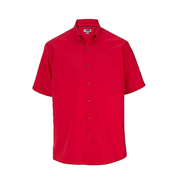 Edwards Garment CO Work 1245 012 Men's Short Sleeve Poplin Shirt, Lightweight, Red, Size - 3XL - 1 Each