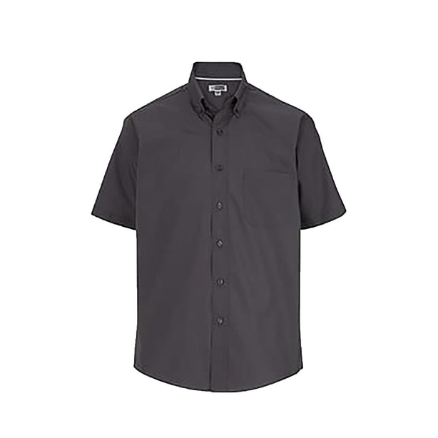Edwards Garment CO Work 1245 079 Men's Short Sleeve Poplin Shirt, Lightweight, Steel Gray, Size XL - 1 Each