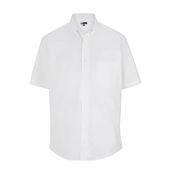 Edwards Garment CO Work 1245 000 T Men's Short Sleeve Poplin Shirt, Lightweight, White, Size XL - 1 Each