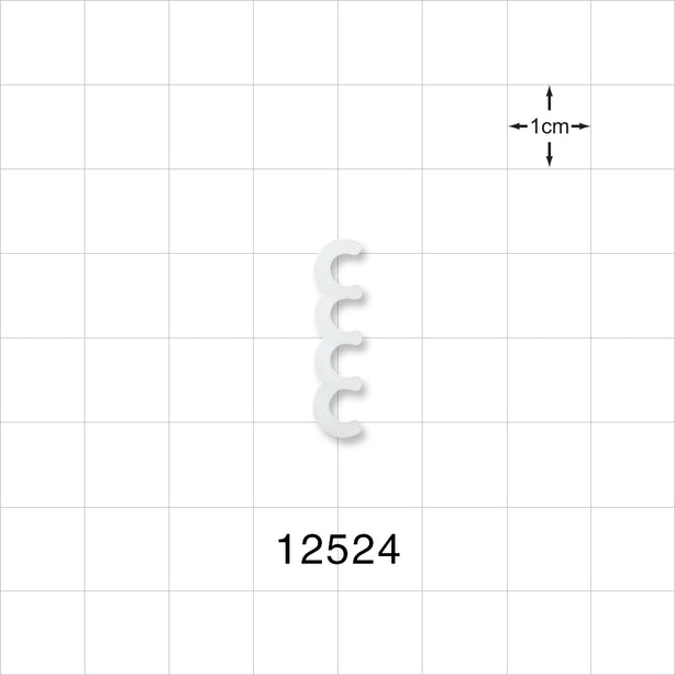 4-Channel Multi-Cavity Clip, Natural - 0.146 inch Channel (3.7 mm) - 12524