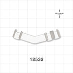 3-Channel Multi-Cavity Clip, Angled, Natural - Two Channels 0.2 inch (5.08 mm); One Channel 0.24 inch (6.09 mm) - 12532