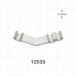 3-Channel Multi-Cavity Clip, Angled, White - Two Channels 0.2 inch (5.08 mm); One Channel 0.24 inch (6.09 mm) - 12533