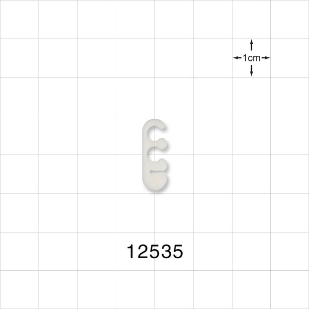 2-Channel Multi-Cavity Clip with Guide Wire Slit, Natural - 0.152 inch Channel; 0.04 inch Slit (3.86 mm; 1.01 mm) - 12535